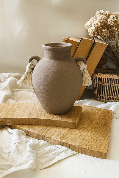 Luthien Σχεδιαστικό κυβικό βάζο με λαβή (18 cm)