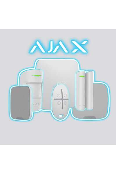 Ajax Hub Kit Kablosuz Hırsız Alarm Seti Keypad Dış Siren Dahil Beyaz