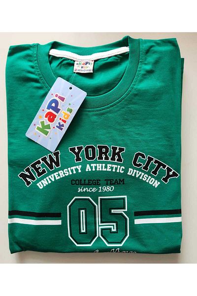 KAPİKİDS Short-Sleeved 100% Cotton Male Child Pajamas Set 7055