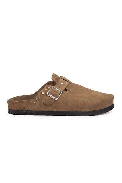 Pegia Women's Genuine Suede Sabo Slippers 215542