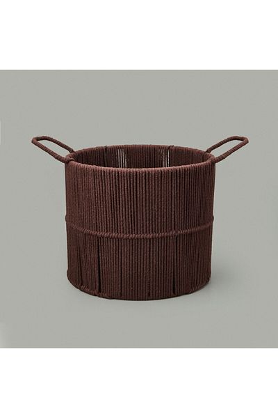 MATMEL Living Earthy Hues Multi-Purpose Large Decorative Basket - Brown - 30X25 cm