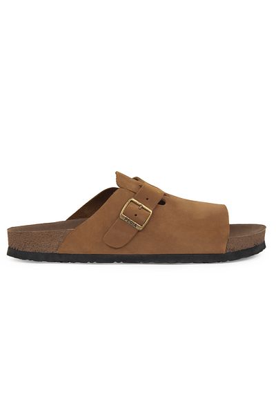 Pegia Genuine Leather Men's Buckle Slippers 215030
