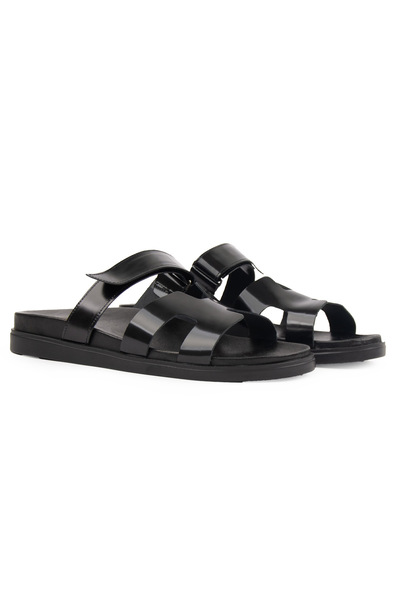 Pegia Erkek Bantlı Rugan Deri Terlik 215029