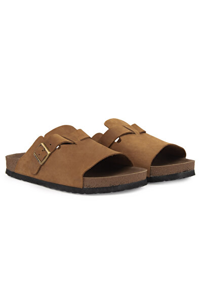 Pegia Γνήσιο δέρμα ανδρικές παντόφλες πόρπης 215030