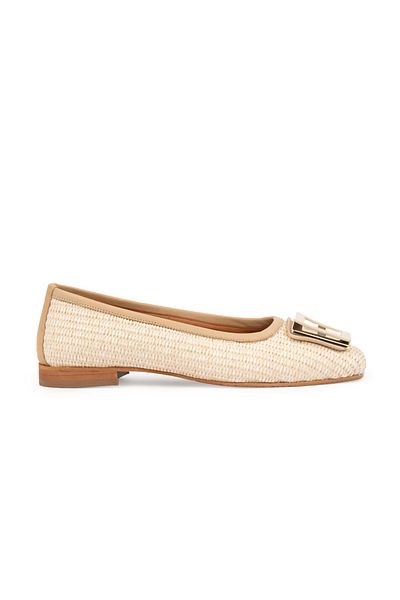 Pegia Women's Straw Ballerinas 700958
