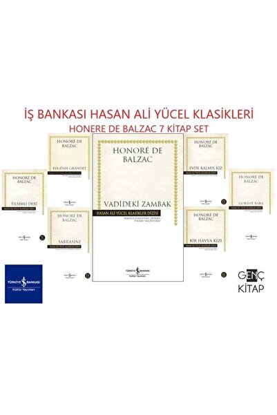 TÜRKİYE İŞ BANKASI KÜLTÜR YAYINLARI Iş Bankası Balzac 7 Kitap Set Hasan Ali Yücel Klasikleri Dizisi Gorıot Baba-vadideki Zambak