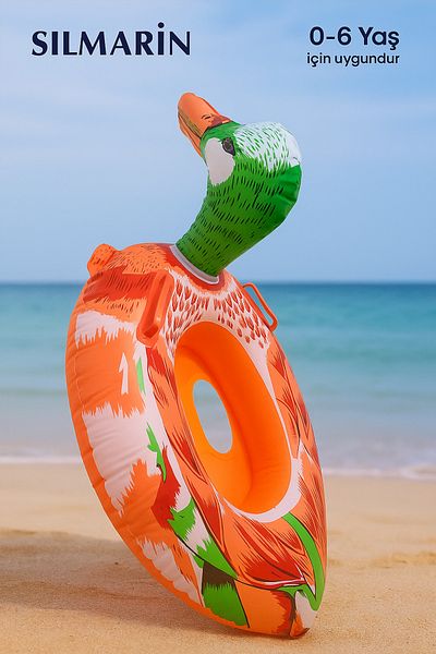 Silmaril Babyboat 0-6 Years 75 cm Can Sit with Handle Duck Figure Children's (Baby) Ring Summer Sea Pool