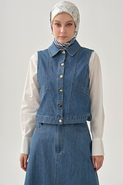 Tuğba Mini Yelek - İndigo