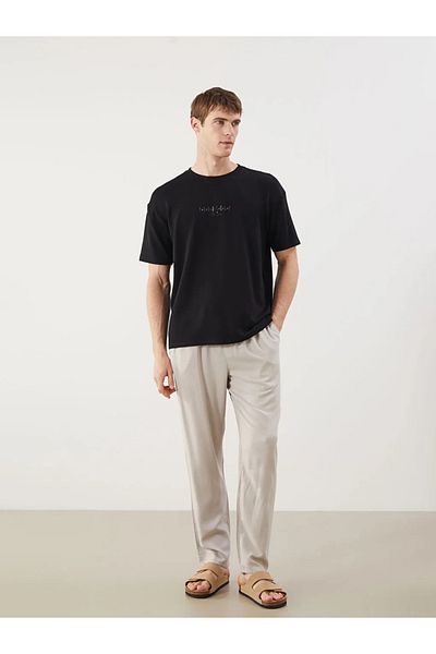 LC Waikiki Lcw Vision Beige Standard Fit Linen Blend Men's Trousers