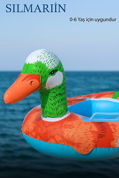 Silmaril Babyboat 0-6 Years 75 cm Can Sit with Handle Duck Figure Children's (Baby) Ring Summer Sea Pool