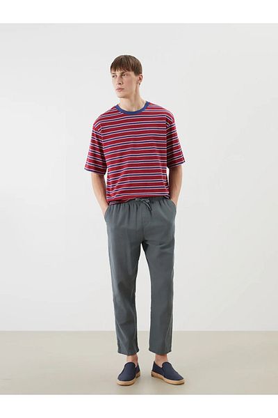 LC Waikiki Xside Petrol Relaxed Fit Linen Look Men's Trousers