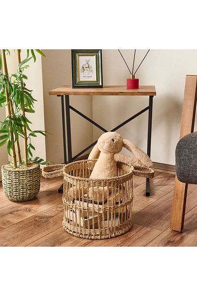 MATMEL Living Lime Cello Decorative Basket - Beige - 30X25 cm