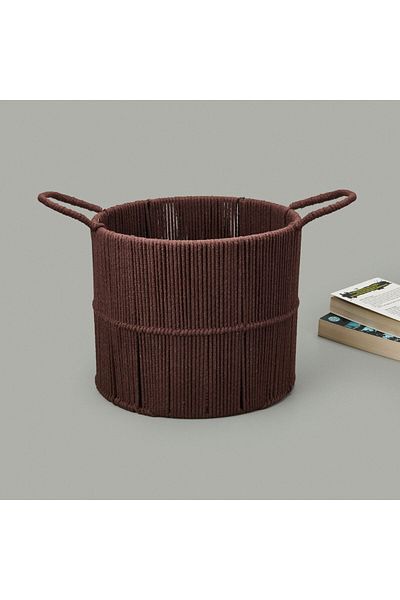 MATMEL Living Earthy Hues Multi-Purpose Large Decorative Basket - Brown - 30X25 cm