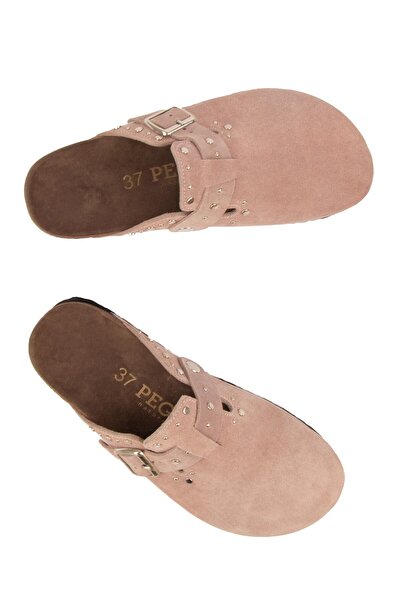 Pegia Women's Genuine Suede Sabo Slippers 215542