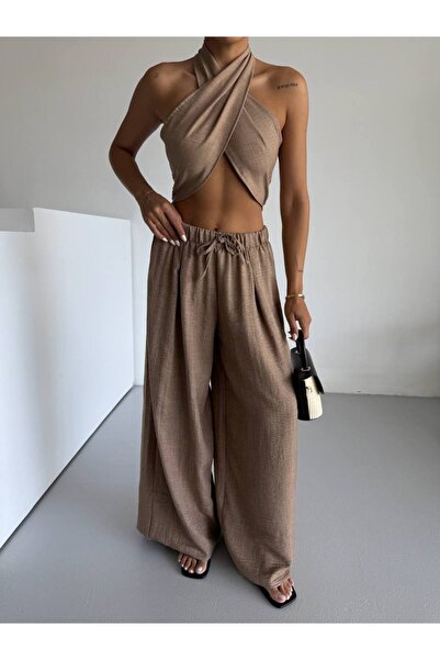 Butik Cross Tie Low Waist Double Suit