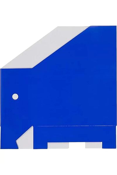 Mu Art Ahşap Cardboard Magazine Holder, Navy Blue