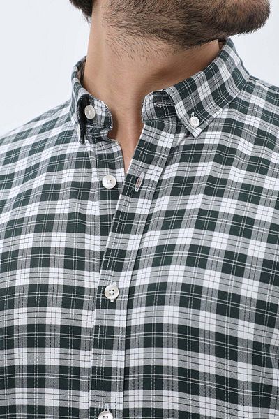 SHIRTSPRO shirtpro oxford regular fit long sleeve button down collar shirt in pine grove color