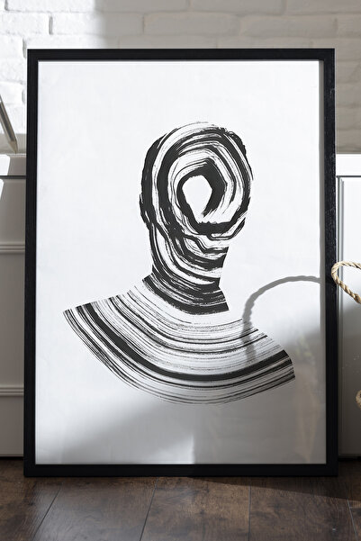 Duvarda Αφίσα Still Procession με μαύρο ξύλινο πλαίσιο, διακοσμητική αφηρημέν...