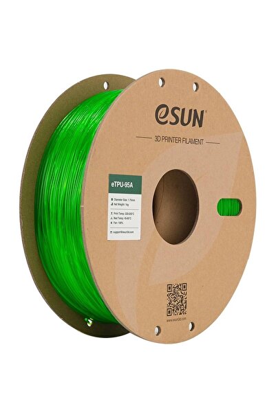eSun Etpu-95A Filament Transparan Yeşil 1,75mm 1Kg