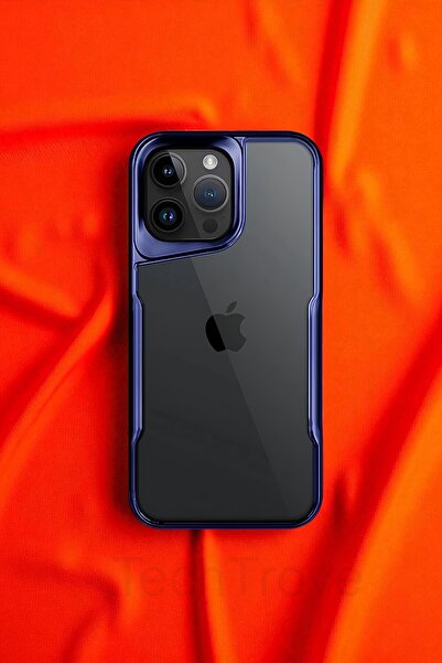 TechTrove iPhone 16 Pro Kılıf Arkası Şefaf Tasarım Lazer Kaplama Sararmaz Sil...