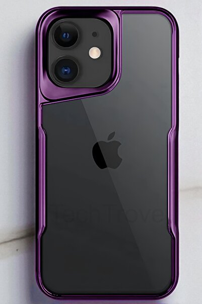 TechTrove iPhone 11 Kılıf Arkası Şefaf Tasarım Lazer Kaplama Sararmaz Silikon...