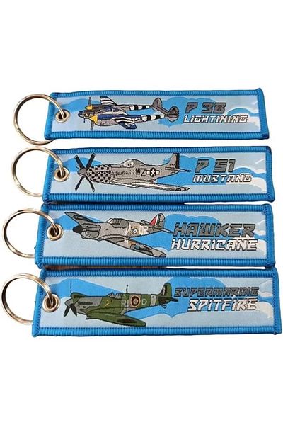 Mu Art Ahşap Classic War Planes Series Born to Fly Biker Keychain, Atv, Utv, 4X4 Keyring Backpack