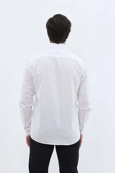 SHIRTSPRO shirtpro oxford regular fit long sleeve button down collar shirt white color