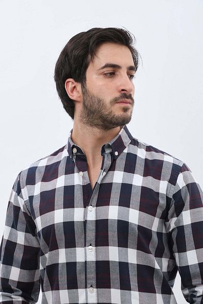 SHIRTSPRO shirtpro oxford regular fit long sleeve button down collar shirt in white color
