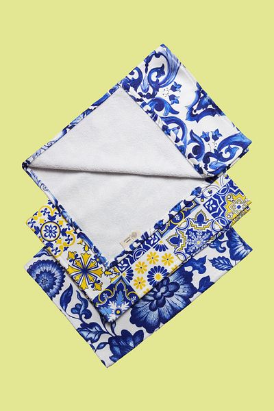 Alseko Concept Tile Pattern, Decorative Kitchen Oven Towel, 3 Pieces 35X50Cm Cotton Towels