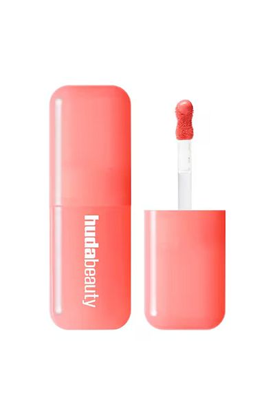 Huda Beauty Lightweight Liquid Liquid Blush with Intense Shine Pigments, Micro Pearls - Sunset Lychee