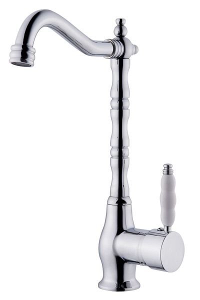 RUDİ ARMATÜR Inox Piric Material - Ceramic Handle - Rustic Kitchen Faucet with Rotating Body