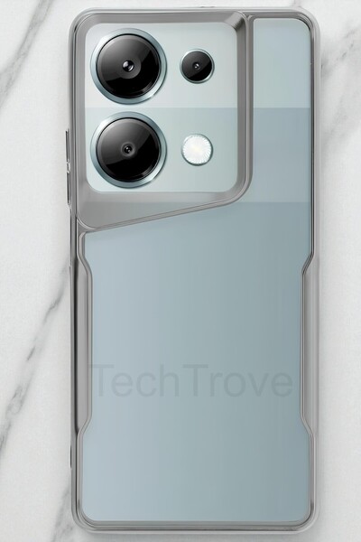 TechTrove Xiaomi Redmi Note 13 Pro 4G Kılıf Arkası Şefaf Tasarım Lazer Kaplam...