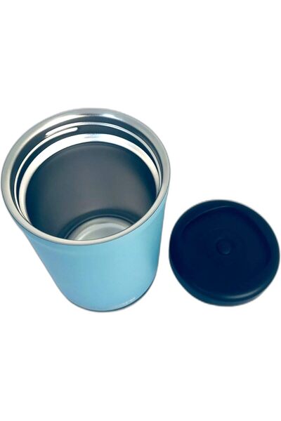 Tupperware Termos Termal yalıtımlı kap, çorba, yemek için, paslanmaz çelik, mavi, gri