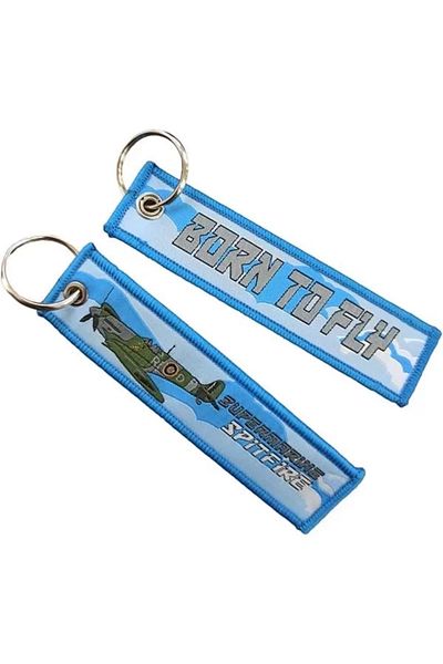 Mu Art Ahşap Classic War Planes Series Born to Fly Biker Keychain, Atv, Utv, 4X4 Keyring Backpack