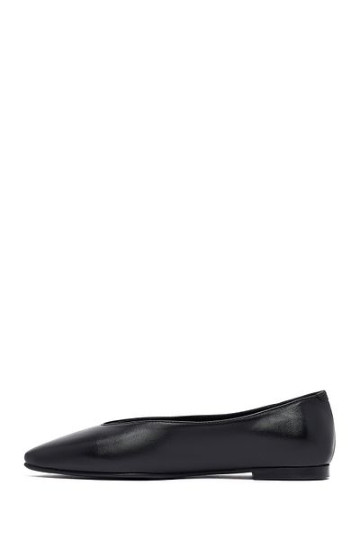Derimod Women's Black Leather Ballerinas 25Afd184518