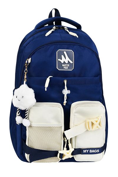 ms mixxstore Large Size Luxury Water Resistant Fabric Travel Backpack Middle School and High School Bag