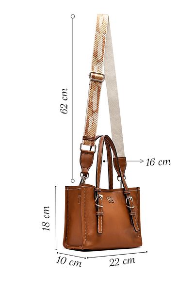 Derimod Women's Tan Long Strap Classic Shoulder Bag 25Sbd250618