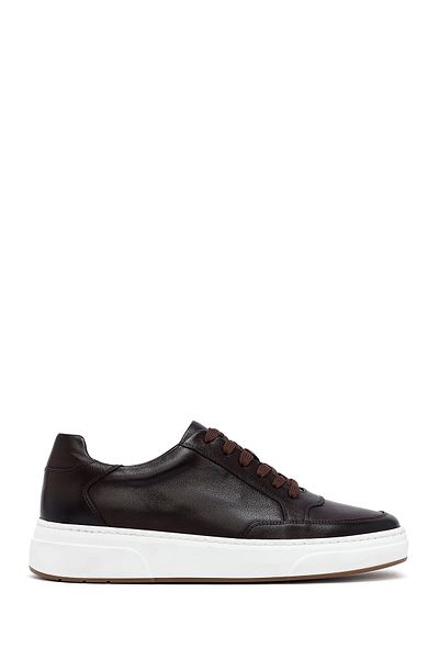 Derimod Men's Brown Lace-Up Thick Sole Leather Sneaker 25Wfd610618
