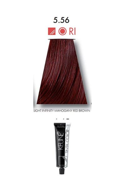 Keune 2 Packs of Keune Tinta Color Hair Dye No. 5.56 Infinite Light Red Mahony Brown (RI)