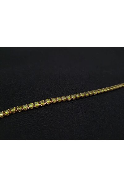 Accessories Yeşil taşlı su yolu çelik bileklik