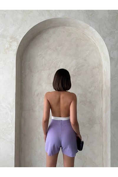 Işıltı kidss Cover Shorts Skirt Lilac S208