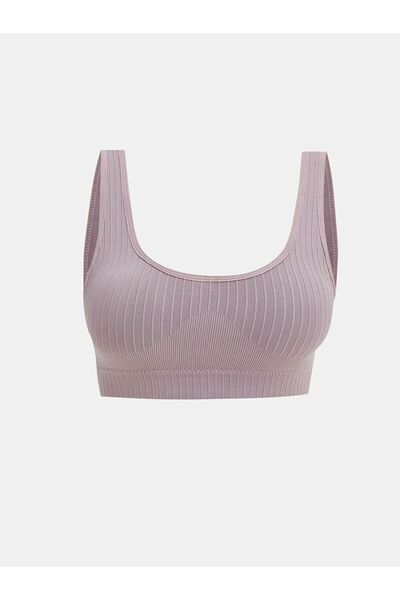 LC Waikiki Lilac Underwire Free Padding Flat Seamless Sports Bra