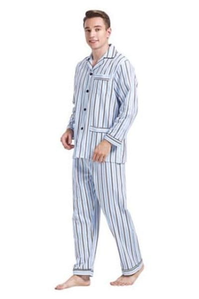 Global Pijama barbati de vara Global, 100% bumbac, tesatura cu snur, L