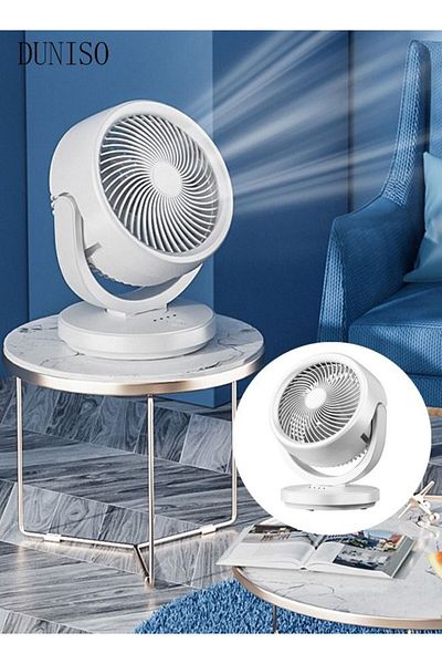 fun zone DUNISO Air Circulator Fan Small Quiet Turbo Force Desk Fans with Base-Mounted Controls 3 Speed Cooli