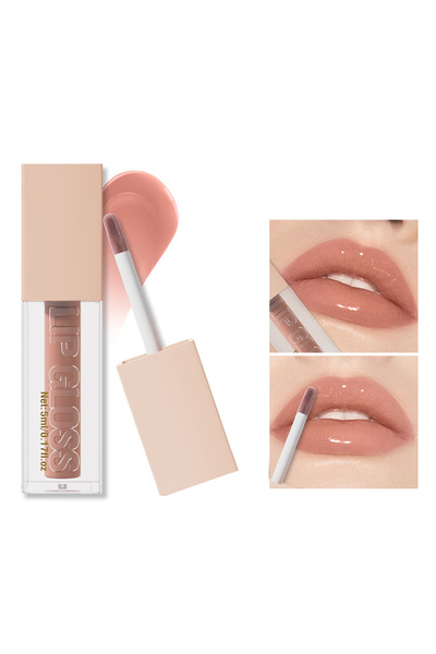 HelloKiss ملمع شفاه لامع يدوم طويلاً، مرطب خفيف الوزن، مغذي بعمق