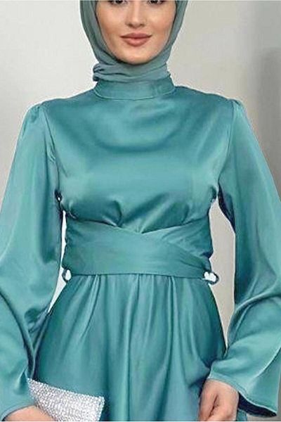 TRENDTESETTÜR ΓΥΝΑΙΚΕΙΟ ΜΠΛΕ (AQUA) ΚΑΛΥΜΜΑ ΒΡΑΔΙΝΟ ΦΟΡΕΜΑ T 5016