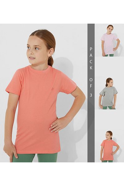 Aeropostale Aero Kids Girls Pack of 3 Short sleeves tshirt