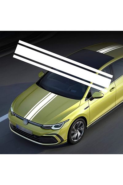 divendi-ro Self-adhesive sticker Tuning model Triple Stripes" size 125 x 22 cm color White"