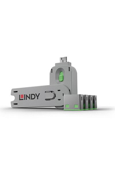 Lindy Wildsmith Lindy Pachet blocator porturi USB 4 verde, 40451