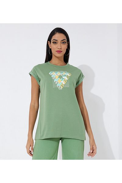 Aeropostale AERO GIRLS REGULAR FIT T- SHIRT WITH PUFF PRINT ON CHEST